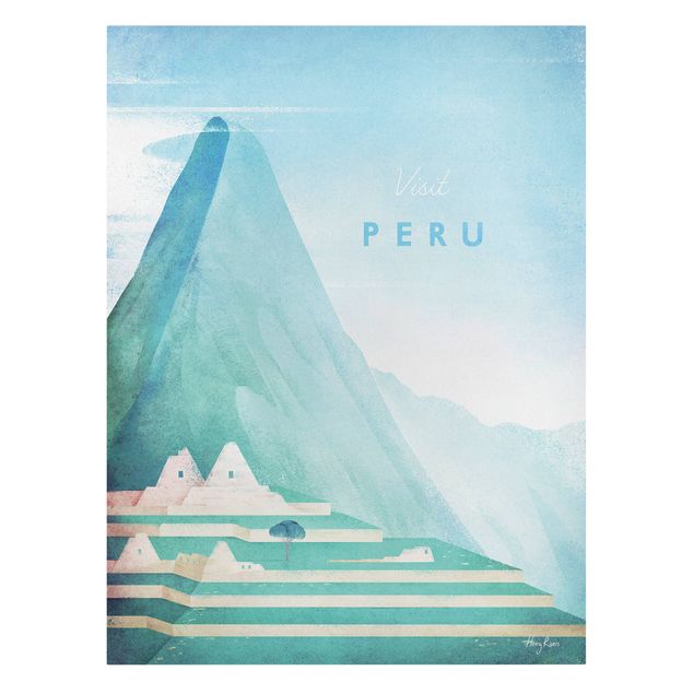 Canvastavlor Arkitektur och Skyline Travel Poster - Peru