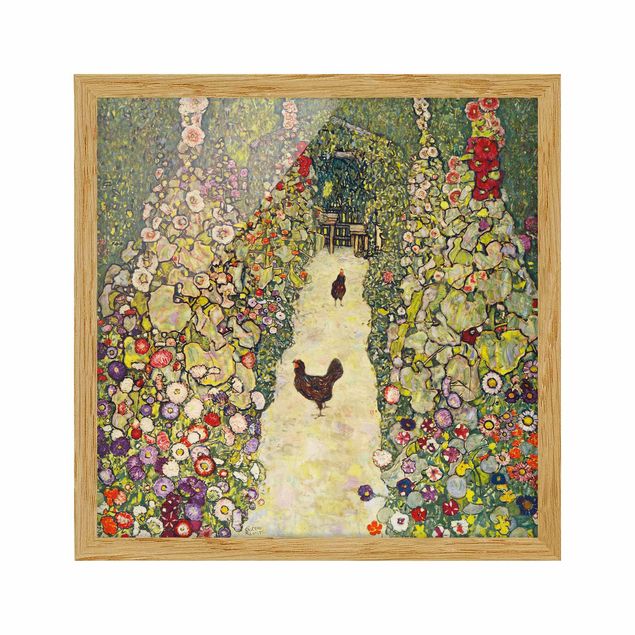 Konstutskrifter Gustav Klimt - Garden Path with Hens