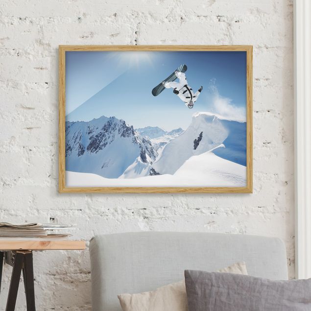 Kök dekoration Flying Snowboarder