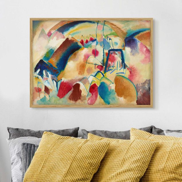 Konststilar Expressionism Wassily Kandinsky - Landscape With Church (Landscape With Red Spotsi)