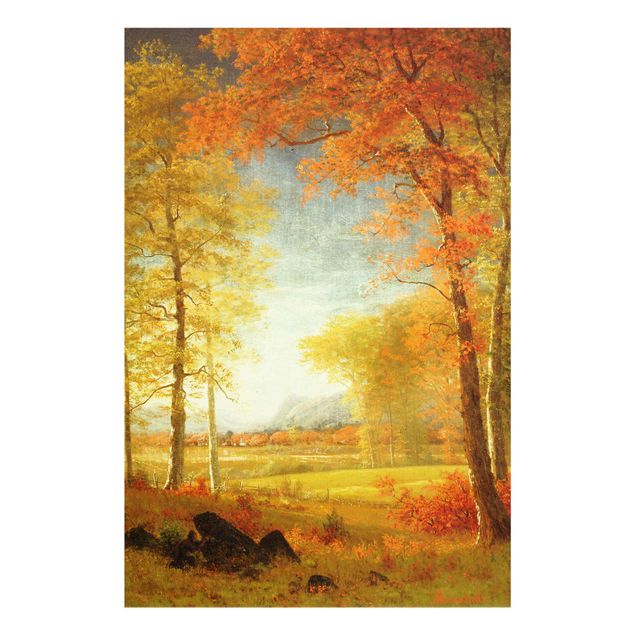 Konststilar Romantik Albert Bierstadt - Autumn In Oneida County, New York