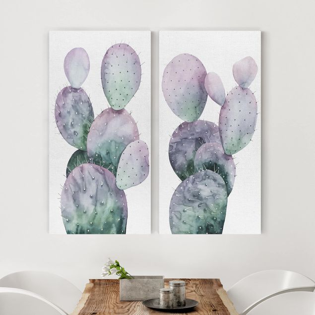 Kök dekoration Cactus In Purple Set I