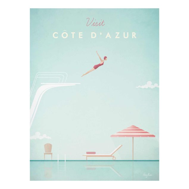 Glastavlor arkitektur och skyline Travel Poster - Côte D'Azur