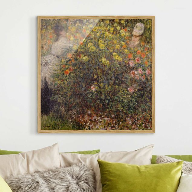 Kök dekoration Claude Monet - Two Ladies in the Flower Garden