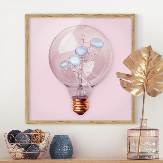 Kök dekoration Light Bulb With Jellyfish