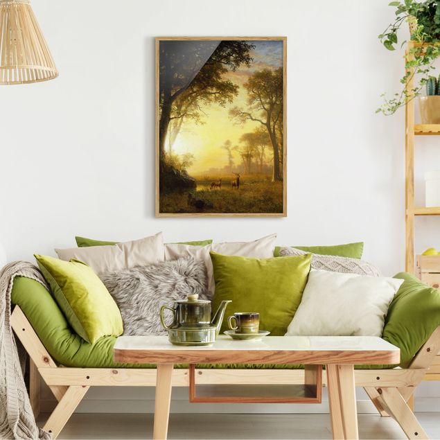 Konststilar Romantik Albert Bierstadt - Light in the Forest