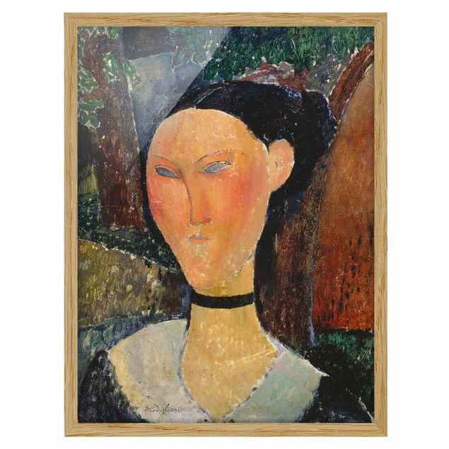 Konststilar Amedeo Modigliani - Woman with a velvet Neckband