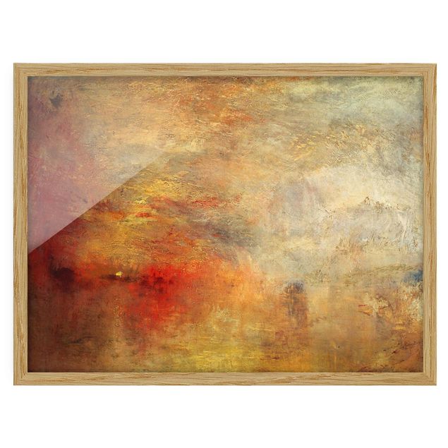 Konstutskrifter Joseph Mallord William Turner - Sunset Over A Lake