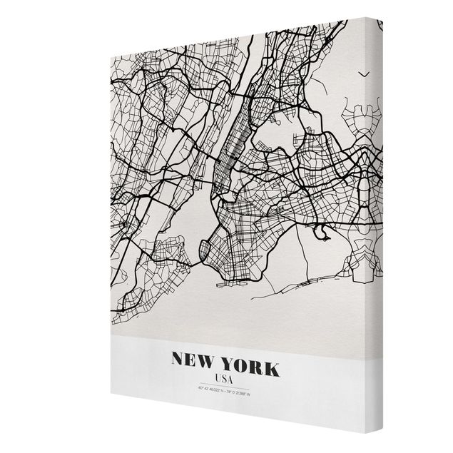 Tavlor världskartor New York City Map - Classic