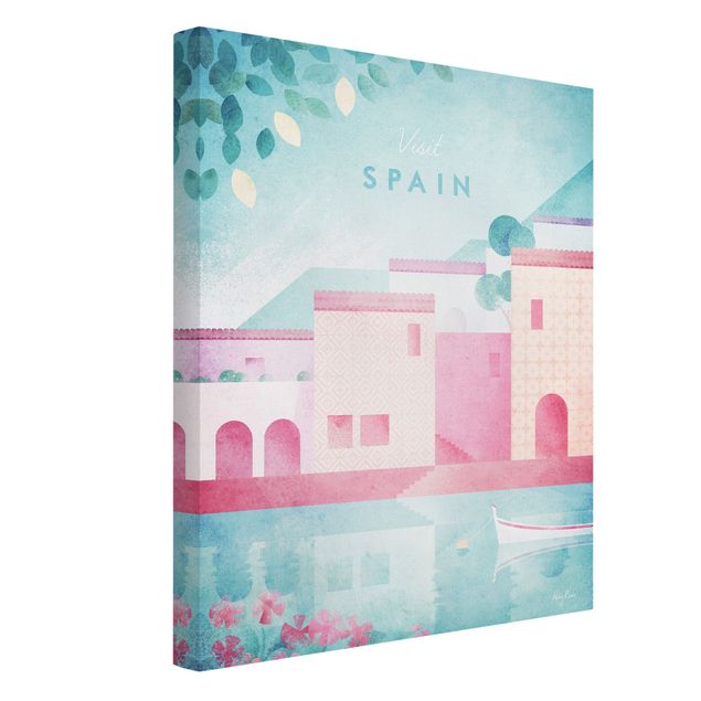 Canvastavlor konstutskrifter Travel Poster - Spain