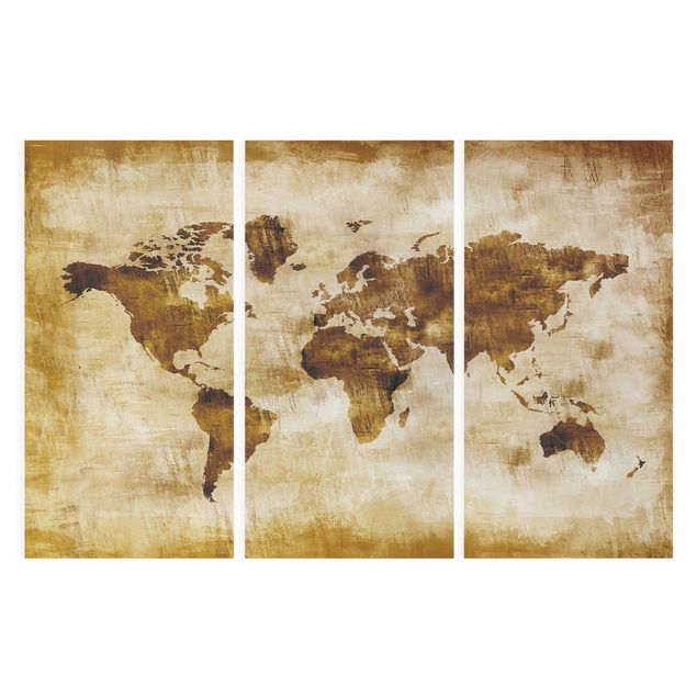 Tavlor brun Map of the world