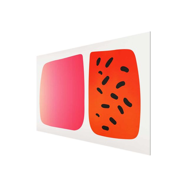 Tavlor Kubistika Abstract Shapes - Melon And Pink