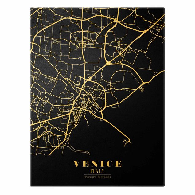 Tavlor Venice City Map - Classic Black