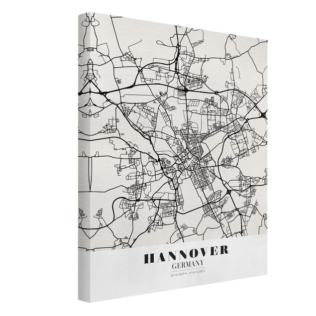 Tavlor världskartor Hannover City Map - Classic