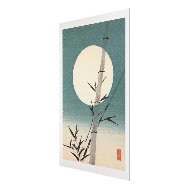 Tavlor retro Japanese Drawing Bamboo And Moon