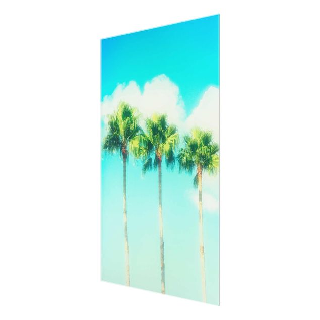 Tavlor blå Palm Trees Against Blue Sky
