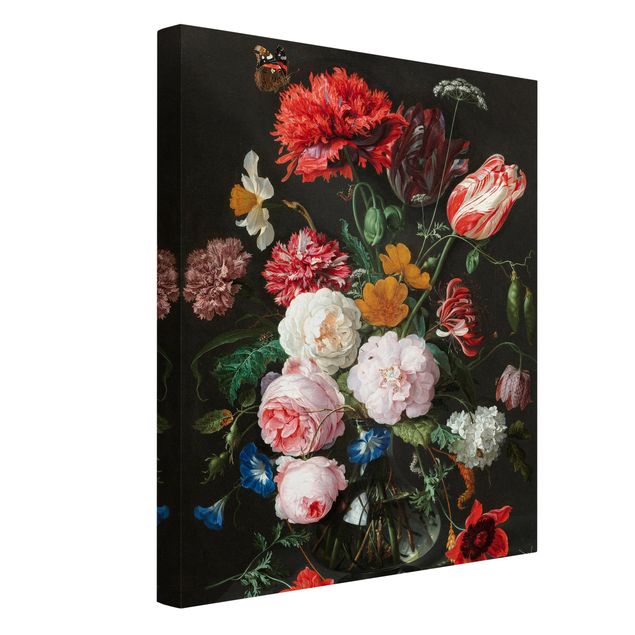 Canvastavlor blommor  Jan Davidsz De Heem - Still Life With Flowers In A Glass Vase