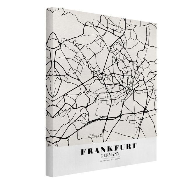 Tavlor världskartor Frankfurt City City Map - Classical