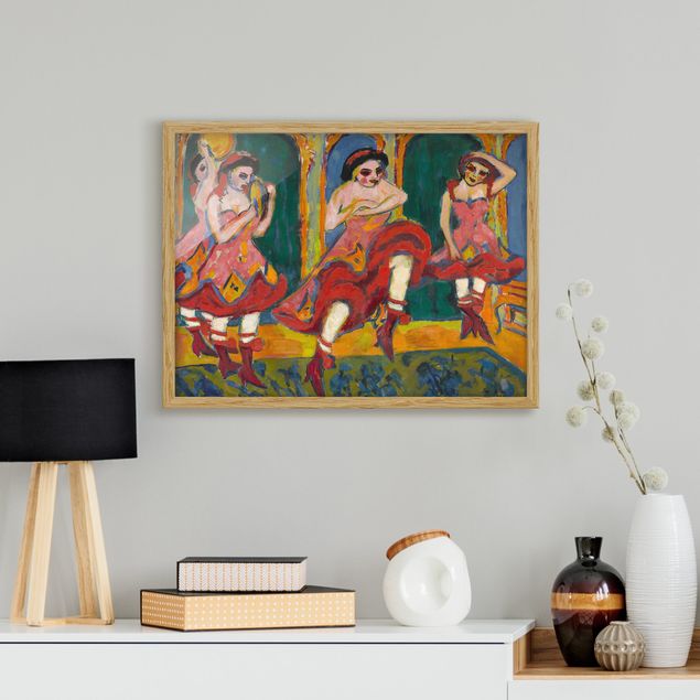 Tavlor med ram konstutskrifter Ernst Ludwig Kirchner - Czardas Dancers