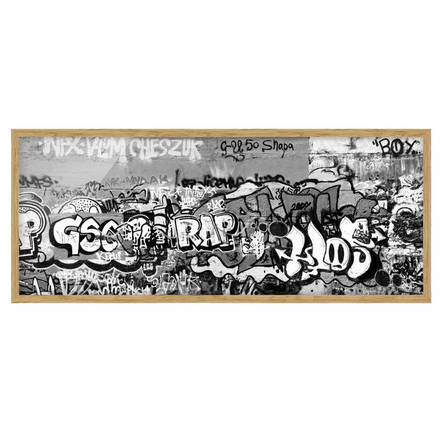 Tavlor med ram ordspråk Graffiti Art