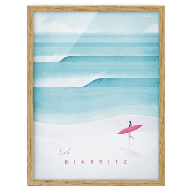 Tavlor stränder Travel Poster - Biarritz