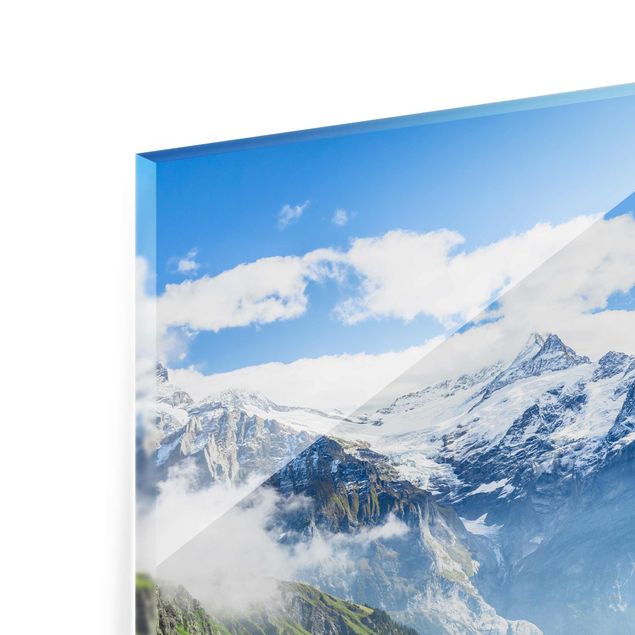 Tavlor arkitektur och skyline Swiss Alpine Panorama