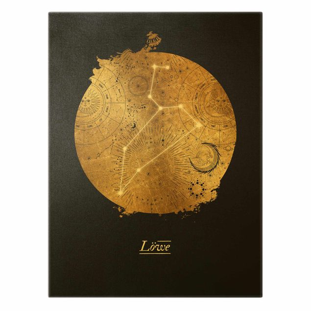 Tavlor Zodiac Sign Leo Gray Gold