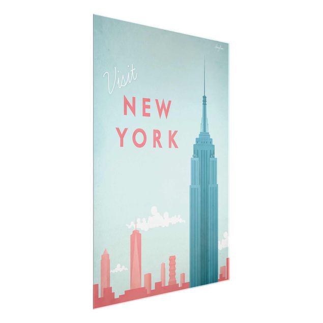 Glastavlor arkitektur och skyline Travel Poster - New York