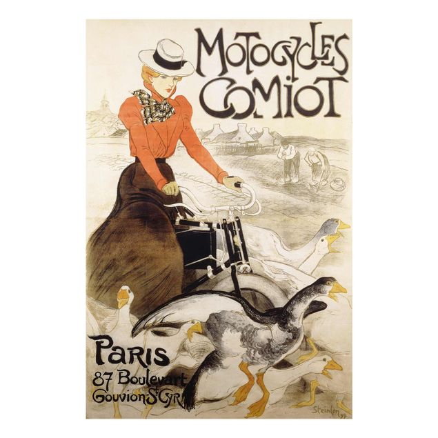 Glastavlor ordspråk Théophile Steinlen - Poster For Motor Comiot