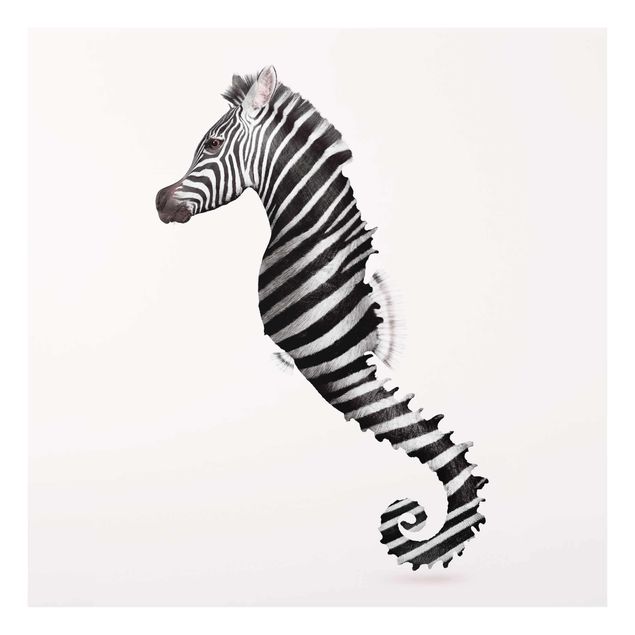 Tavlor zebror Seahorse With Zebra Stripes
