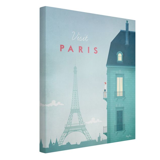 Canvastavlor Arkitektur och Skyline Travel Poster - Paris