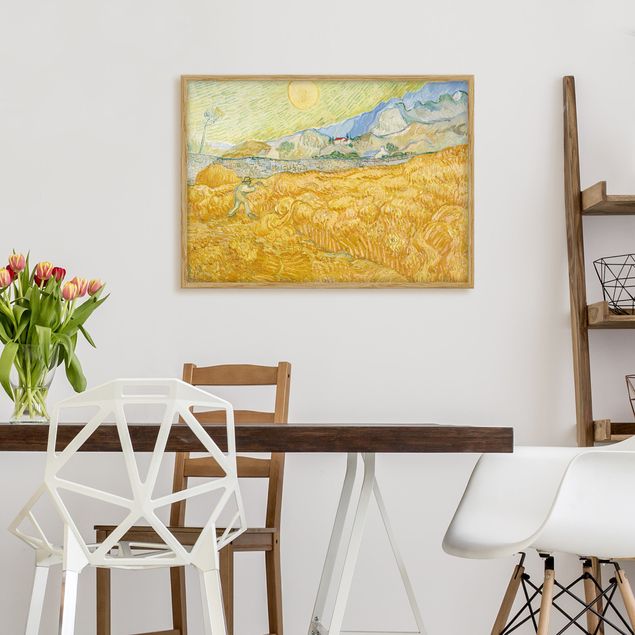 Tavlor med ram konstutskrifter Vincent Van Gogh - The Harvest, The Grain Field