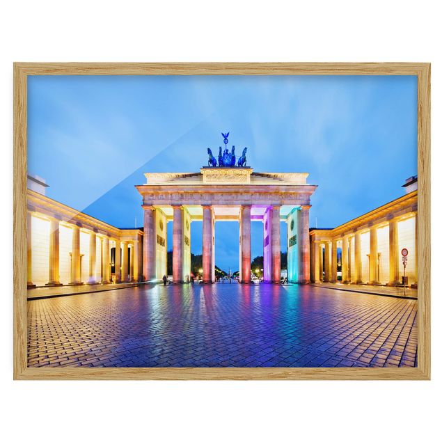 Tavlor modernt Illuminated Brandenburg Gate
