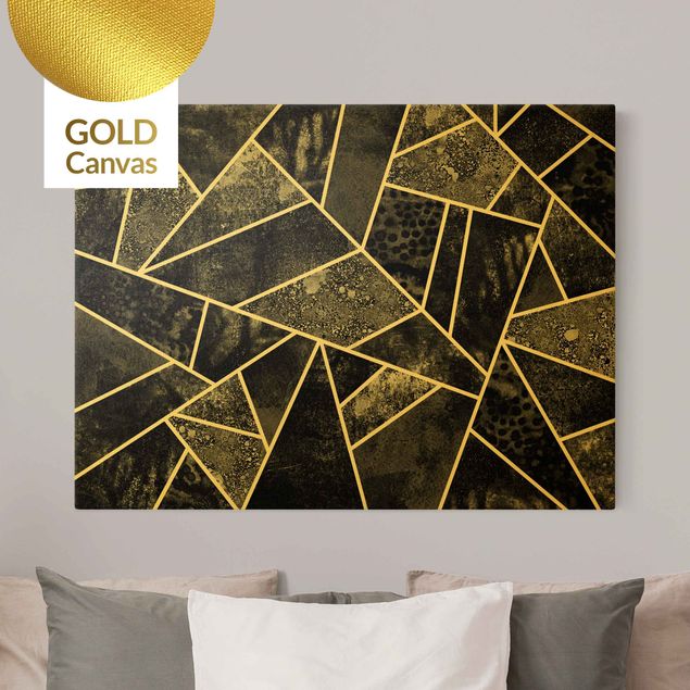 Tavlor konstutskrifter Golden Geometry - Grey Triangles
