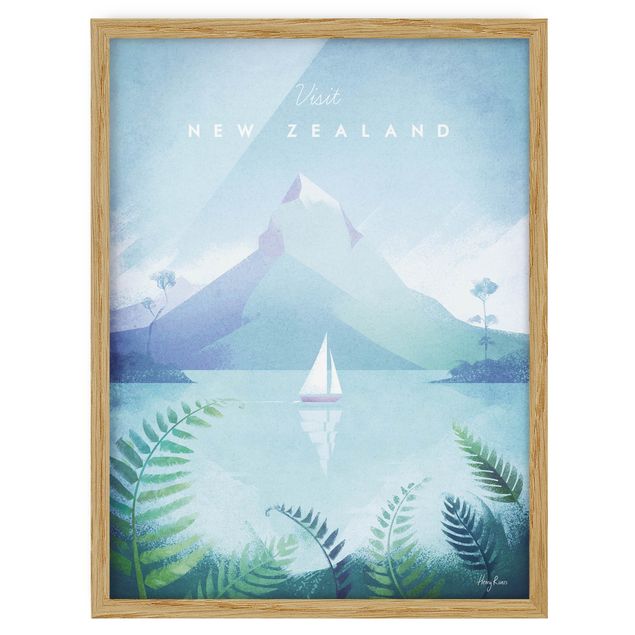 Tavlor bergen Travel Poster - New Zealand