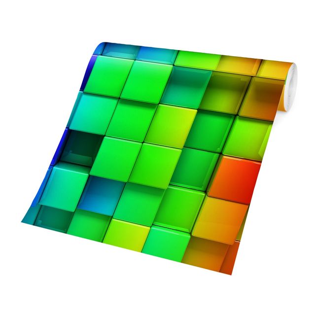 Tapeter modernt 3D Cubes