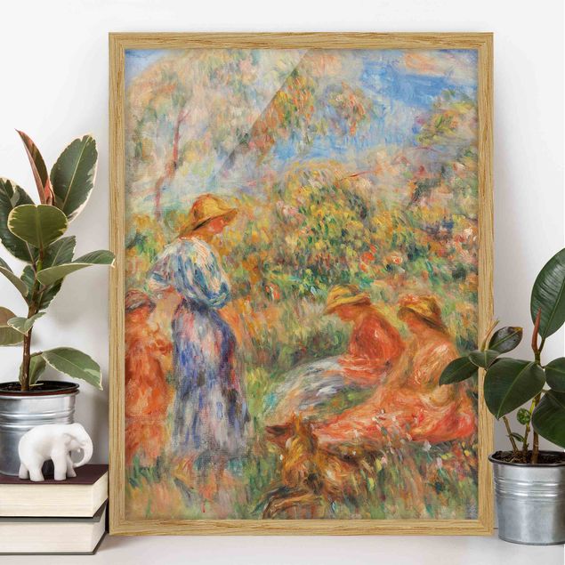 Kök dekoration Auguste Renoir - Three Women and Child in a Landscape