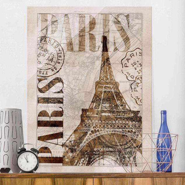 Kök dekoration Shabby Chic Collage - Paris