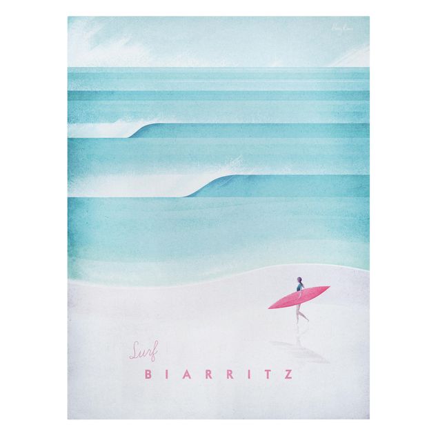 Tavlor hav Travel Poster - Biarritz