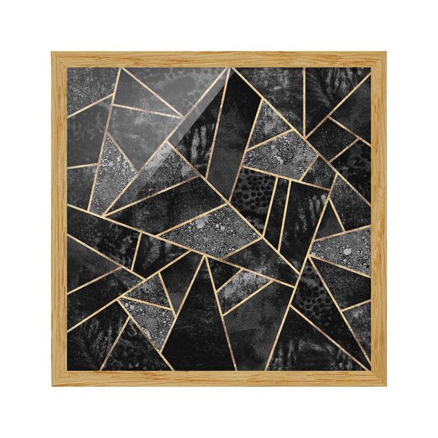 Tavlor konstutskrifter Grey Triangles Gold