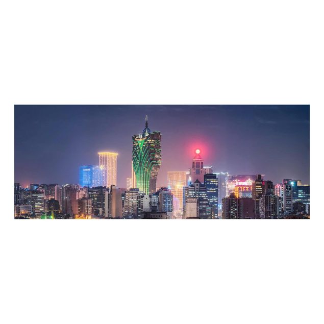 Tavlor modernt Illuminated Night In Macao