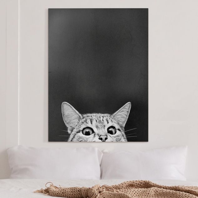 Tavlor konstutskrifter Illustration Cat Black And White Drawing