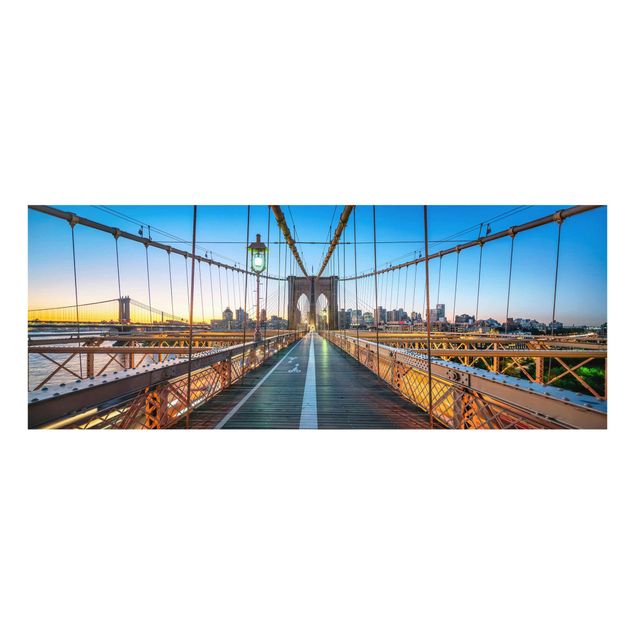 Tavlor arkitektur och skyline Dawn On The Brooklyn Bridge
