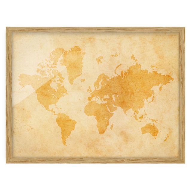 Tavlor världskartor Vintage World Map