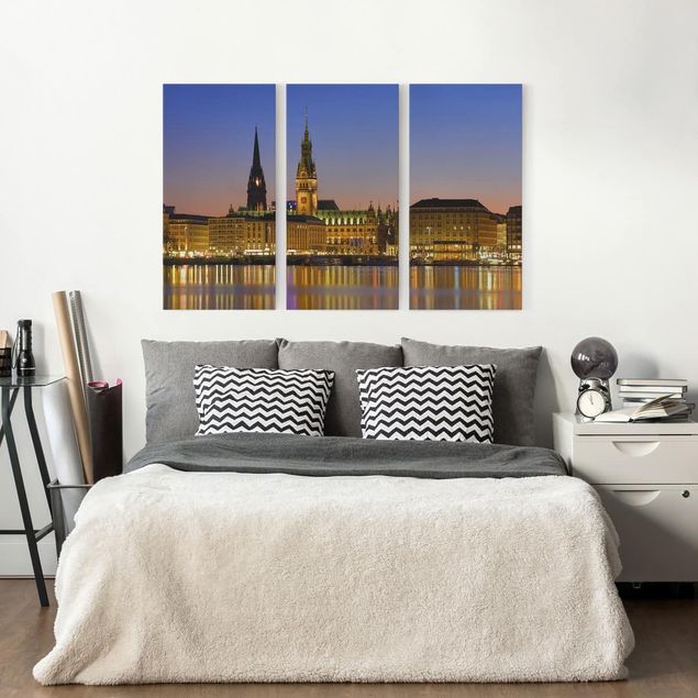 Canvastavlor Arkitektur och Skyline Hamburg Panorama