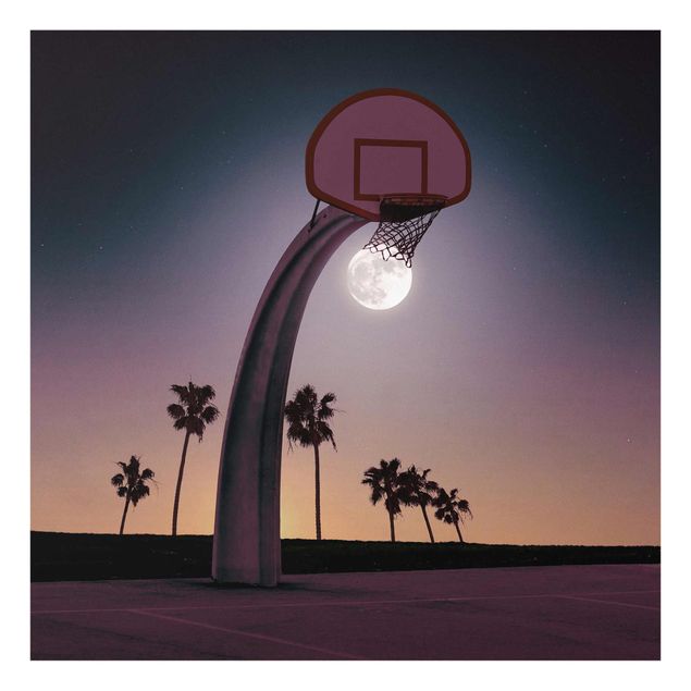 Tavlor svart Basketball With Moon