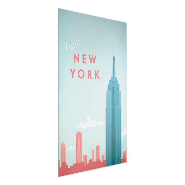 Glastavlor arkitektur och skyline Travel Poster - New York