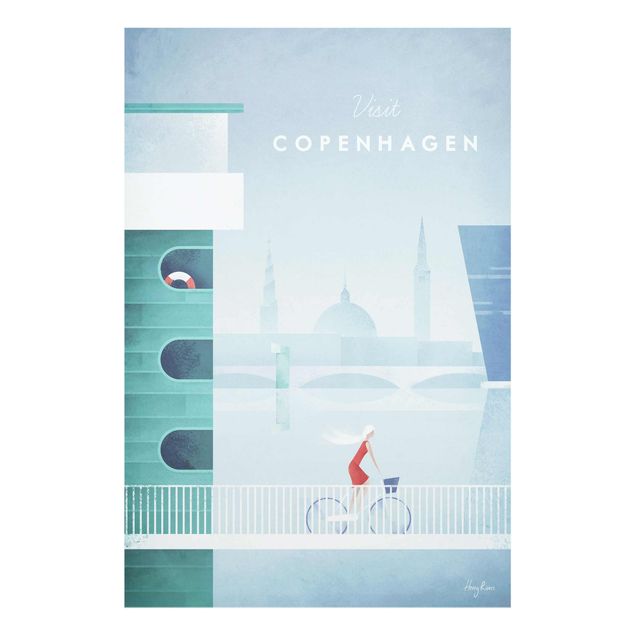 Tavlor turkos Travel Poster - Copenhagen