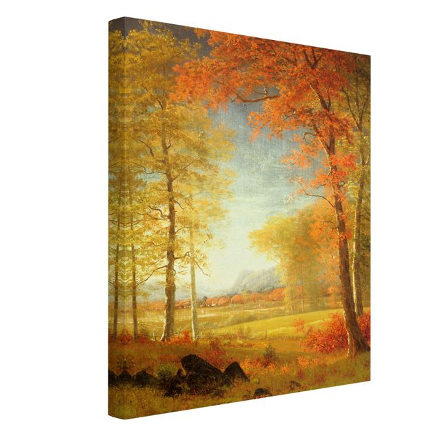 Canvastavlor New York Albert Bierstadt - Autumn In Oneida County, New York