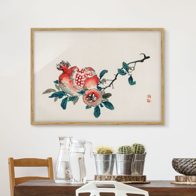 Kök dekoration Asian Vintage Drawing Pomegranate